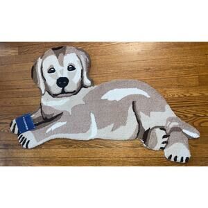 Safavieh Dog Rug 2’3”x3’9”Handmade Wool Pile Gold Beige Puppy Labrador Novelty